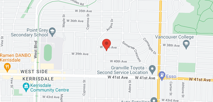 map of 1770 W 38TH AVENUE